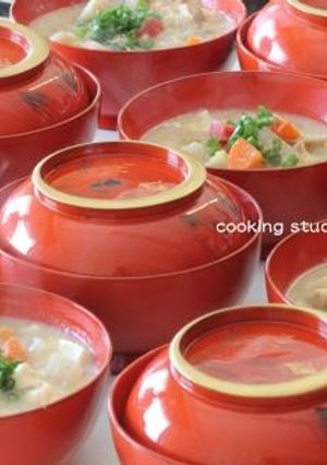 お雛祭りに酒粕で具だくさん豆腐中華スープ-レシピのメイン写真