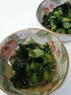 きゅうりとわかめの酢の物**簡単♪-レシピのメイン写真