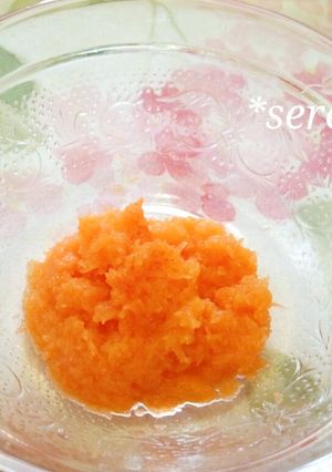 はじめての人参☆離乳食レンジで♪-レシピのメイン写真