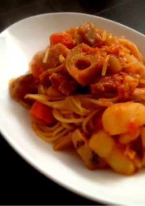 根菜のパスタ（リメイクの終着駅）-レシピのメイン写真
