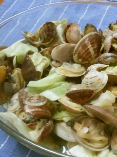 レンジで簡単あさりとキャベツのワイン蒸し-レシピのメイン写真