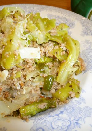 糖質減！キャベツ野菜たっぷりタリアテッレ-レシピのメイン写真