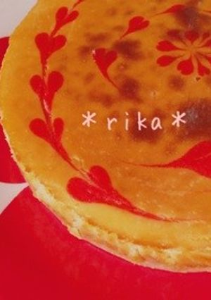 ☆ハート柄のチーズケーキ☆誕生日-レシピのメイン写真
