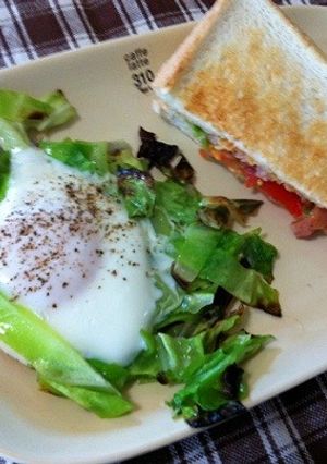 ガッツリ食べたい朝食☆ＢＬＴＣサンド-レシピのメイン写真
