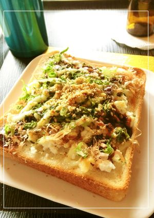 カッテージチーズのお好み焼き風トースト-レシピのメイン写真