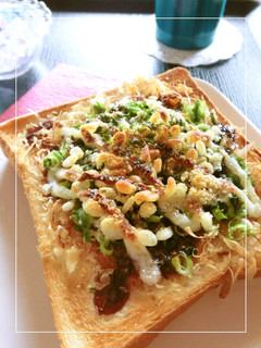 青海苔たっぷり お好み焼き風トースト-レシピのメイン写真