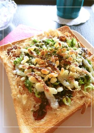 青海苔たっぷり　お好み焼き風トースト-レシピのメイン写真