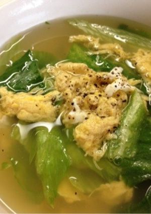 早くて簡単！レタスと卵の中華スープ-レシピのメイン写真