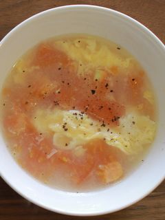 簡単!トマトと玉子の中華スープ-レシピのメイン写真