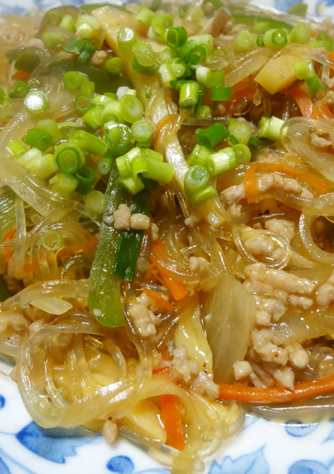 豚ひき肉と春雨の5種野菜炒め-レシピのメイン写真