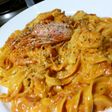 濃厚!エビのトマトクリームパスタ