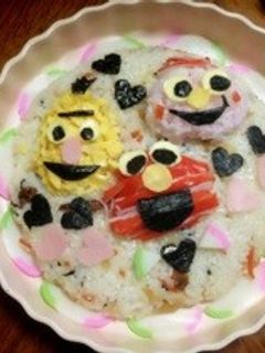 ひな祭り♡セサミストリートちらし寿司-レシピのメイン写真