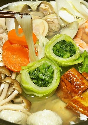ひな祭りはハマグリINなウドンすき！-レシピのメイン写真