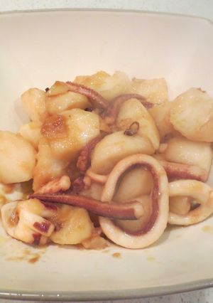 蕪とイカのオリーブ煮～ペペロンチーノ風～-レシピのメイン写真