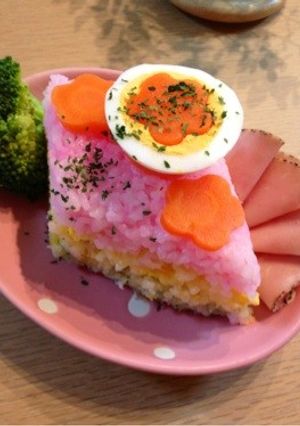 ひな祭り♡ひしもち風ごはん♡-レシピのメイン写真