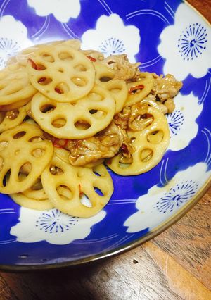 豚肉と蓮根のかんたん酢炒め♪-レシピのメイン写真