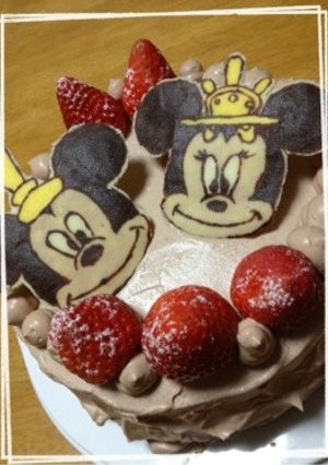 ミッキー&ミニーちゃんひな祭りケーキ♡-レシピのメイン写真