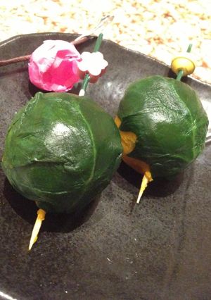 かぼちゃのほうれん草団子-レシピのメイン写真