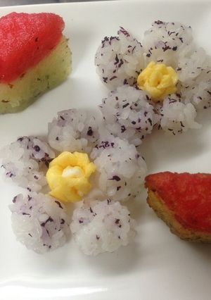 ひな祭り 花のごはん-レシピのメイン写真