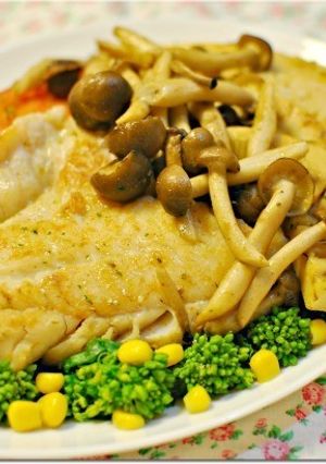 白身魚のハーブ焼き春仕立て焼き野菜と共に-レシピのメイン写真