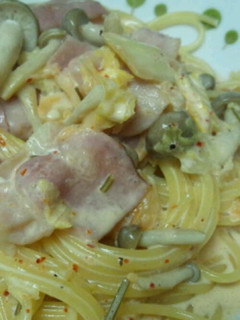 キムチのクリームパスタ-レシピのメイン写真