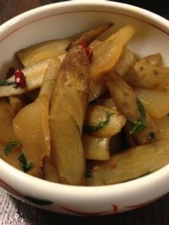 ごぼうとこんにゃくの大葉炒め❁-レシピのメイン写真