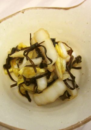【残野菜】白菜の塩昆布ピリうま浅漬け-レシピのメイン写真
