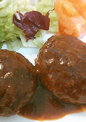 簡単＊男子の大好きな濃厚煮込ハンバーグ♪-レシピのメイン写真
