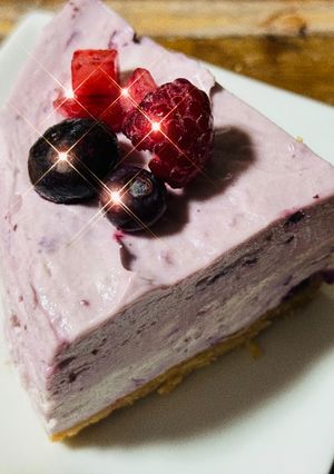 ブルーベリーのレアチーズケーキ🫐-レシピのメイン写真