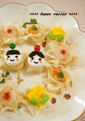 雛祭りに✿簡単！手まり風海老しゅうまい-レシピのメイン写真