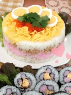 ケーキみたいな押し寿司*-レシピのメイン写真