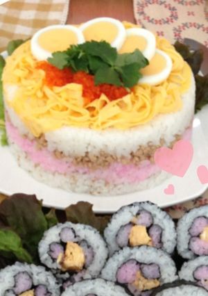 ケーキみたいな押し寿司＊-レシピのメイン写真