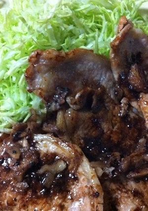 男子喜ぶ☆豚のニンニク醤油付け焼き-レシピのメイン写真