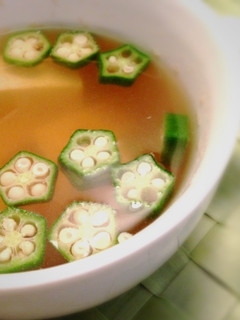 * オクラとお豆腐の和風スープ *-レシピのメイン写真