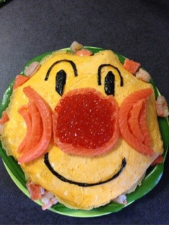 誕生日にアンパンマン寿司ケーキ!-レシピのメイン写真