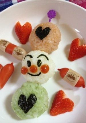 キャラ弁に〜簡単☆三色団子アンパンマン-レシピのメイン写真