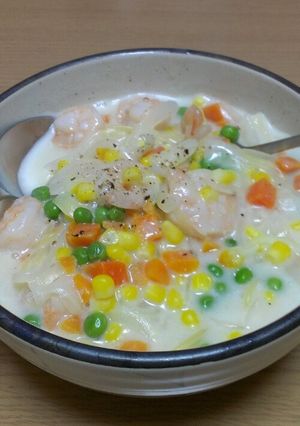 簡単！！ずぼらミルクスープパスタ-レシピのメイン写真