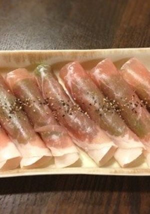 簡単すぎアスパラ生ハム巻き❁-レシピのメイン写真