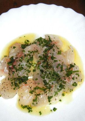 鯛のお刺身・セロリ〆め-レシピのメイン写真