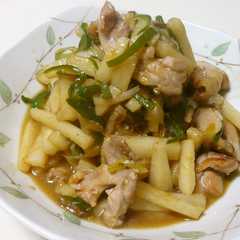 รูปของ 鶏肉と長芋のみそしょうが炒め