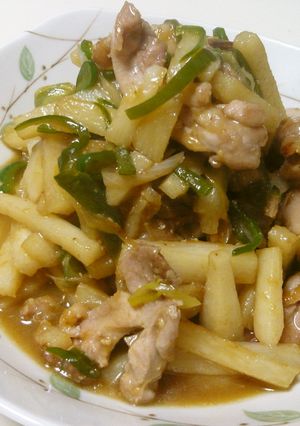 鶏肉と長芋のみそしょうが炒め-レシピのメイン写真