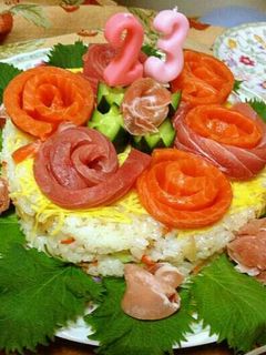 簡単♥ちらし寿司のケーキ♥-レシピのメイン写真