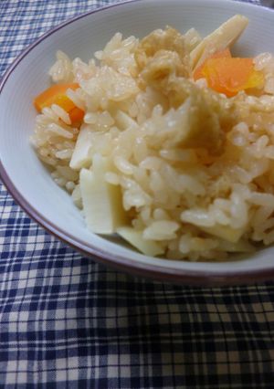 人参の入った、たけのこごはん-レシピのメイン写真