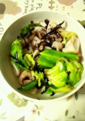 ３月３日晩飯　【イカ昆布炒め】-レシピのメイン写真