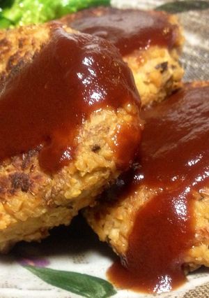 プレ農家めし◆マクロビ茹で大豆ハンバーグ-レシピのメイン写真