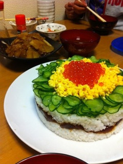 ひな祭り☆お寿司ケーキ☆-レシピのメイン写真