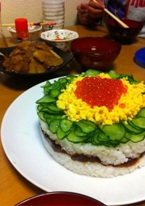ひな祭り☆お寿司ケーキ☆-レシピのメイン写真