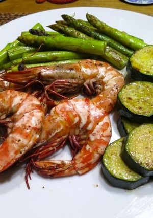 エビと青野菜のバターソテー-レシピのメイン写真