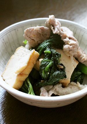 豚肉高菜厚揚げの柚子こしょう醤油麹炒め煮-レシピのメイン写真