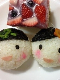 お内裏様とお雛様の手毬寿司-レシピのメイン写真